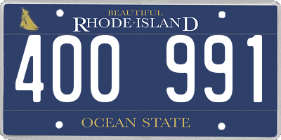 RI license plate 400991
