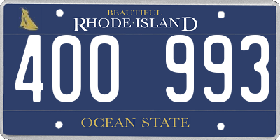 RI license plate 400993