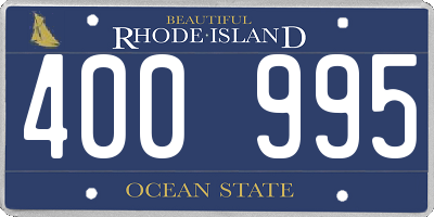 RI license plate 400995