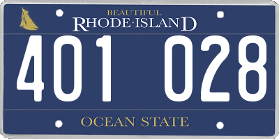 RI license plate 401028