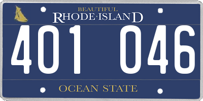 RI license plate 401046