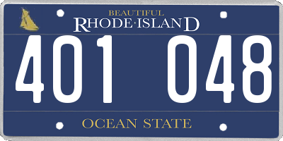 RI license plate 401048