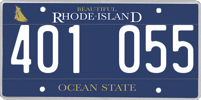 RI license plate 401055