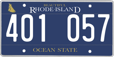 RI license plate 401057