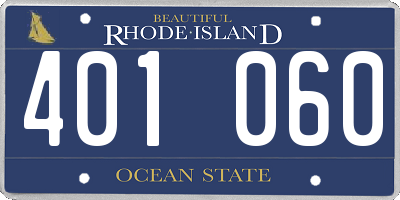 RI license plate 401060