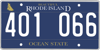 RI license plate 401066