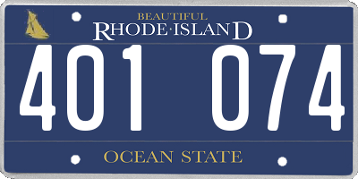 RI license plate 401074