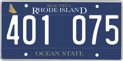 RI license plate 401075