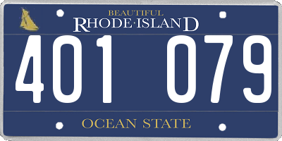 RI license plate 401079