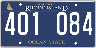 RI license plate 401084