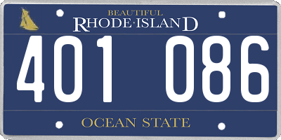 RI license plate 401086