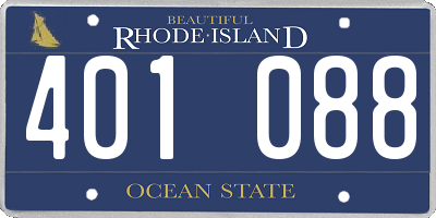 RI license plate 401088