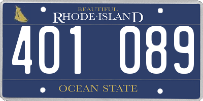 RI license plate 401089