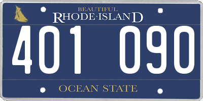 RI license plate 401090