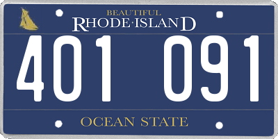 RI license plate 401091