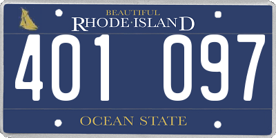 RI license plate 401097