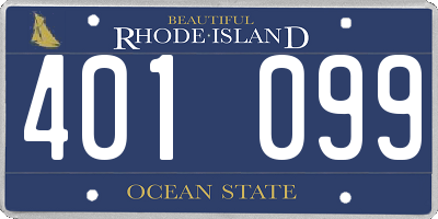 RI license plate 401099