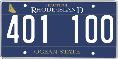 RI license plate 401100