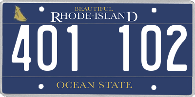 RI license plate 401102