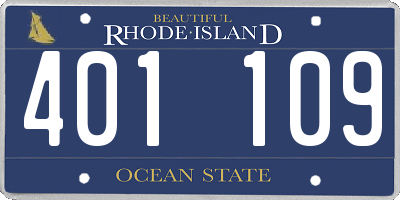 RI license plate 401109