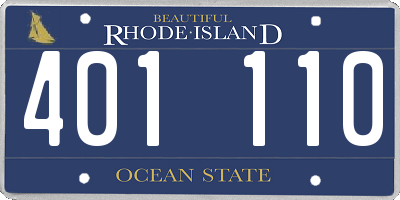RI license plate 401110