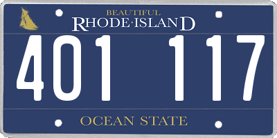 RI license plate 401117