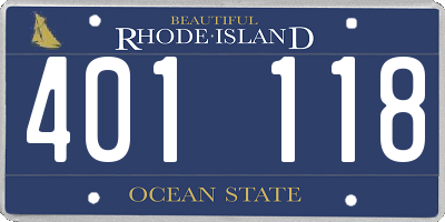 RI license plate 401118