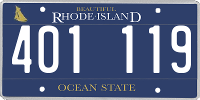 RI license plate 401119