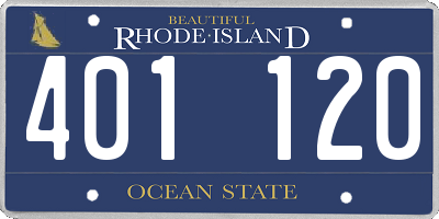 RI license plate 401120