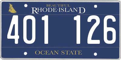 RI license plate 401126