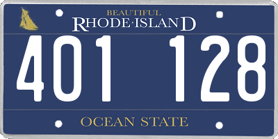 RI license plate 401128