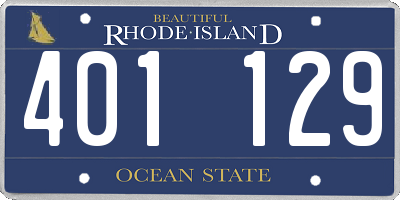 RI license plate 401129