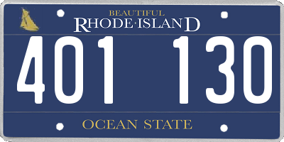 RI license plate 401130
