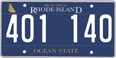 RI license plate 401140