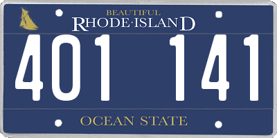 RI license plate 401141