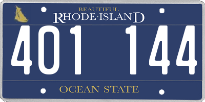RI license plate 401144