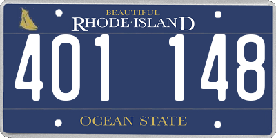 RI license plate 401148