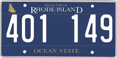 RI license plate 401149