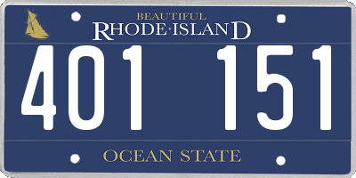 RI license plate 401151