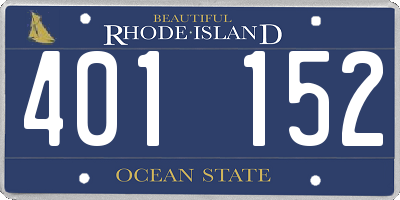 RI license plate 401152