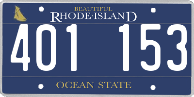 RI license plate 401153