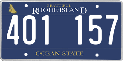 RI license plate 401157