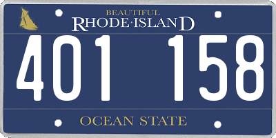 RI license plate 401158