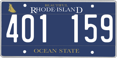 RI license plate 401159