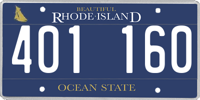RI license plate 401160