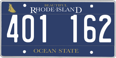 RI license plate 401162