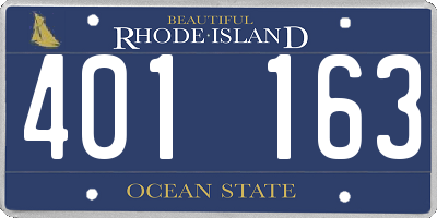 RI license plate 401163