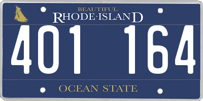 RI license plate 401164