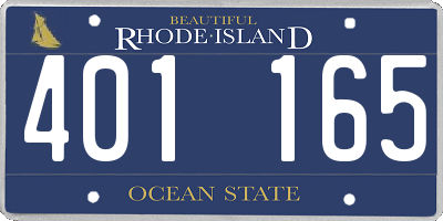 RI license plate 401165