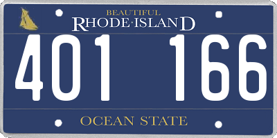 RI license plate 401166